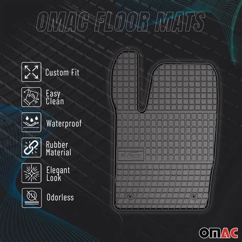 Dodge Durango Floor Mats - Omac USA - El Toro Rubber 4 Pcs - Black ...