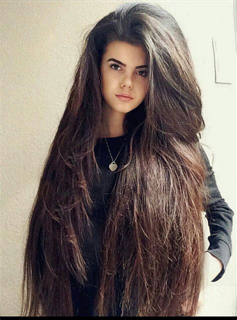 Whoah! Full body brunette straight hair. Absolutely powerful to the ...