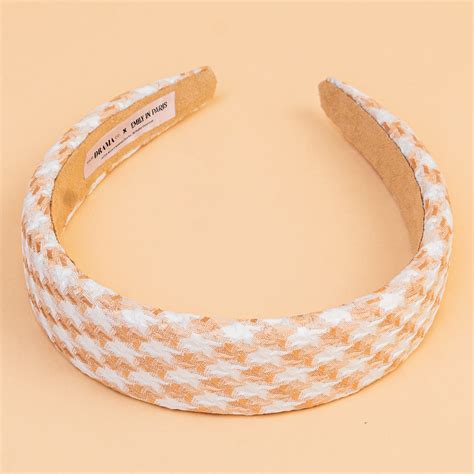HDC x Emily in Paris Houndstooth Puff Hair Band with Heart Charm - Sha ...