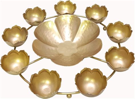 Buy Extreme Karigari Gold Rangoli Urli Floating Flower Bowl for Home ...