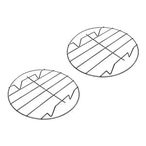 2Pcs 7 Inch Air Fryer Rack Cooking Steaming Cooling Multi-Purpose 304 ...