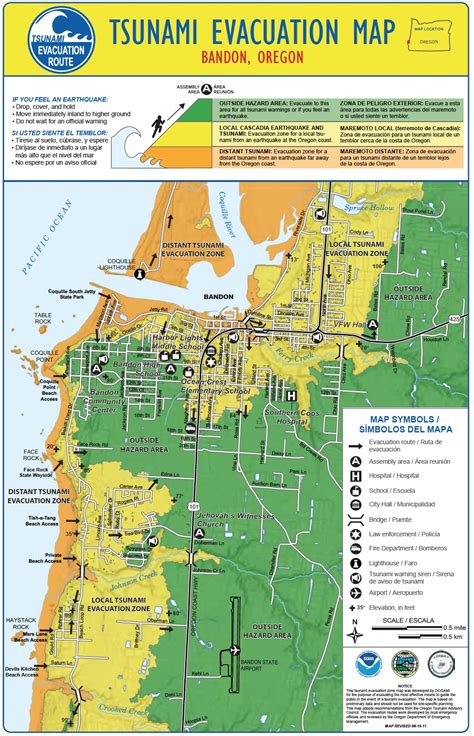 Oregon Coast Tsunami Map