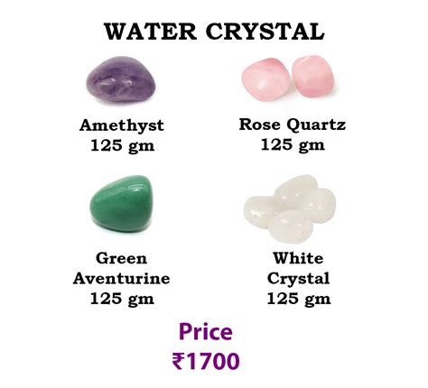 Water Crystals Set of Tumbles without Shungite, Energy Healing Crystal ...