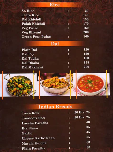 Menu at Hot Chemistry- Indian Heritage Hotel, Raipur