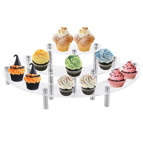 1 Set 3layer Round Cardboard Cupcake Desserts Stands Display Wedding ...