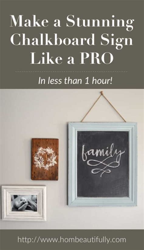 How to Make a Chalkboard Sign Using a Frame 的图像结果