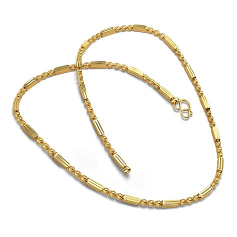 Joyalukkas Womens 22K 916 Purity Designer Gold Ball Chain : Amazon.in ...