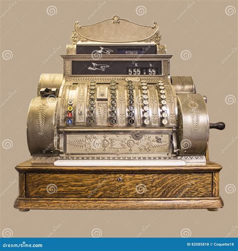 Antique cash register stock photo. Image of cashier, calculate - 82085818