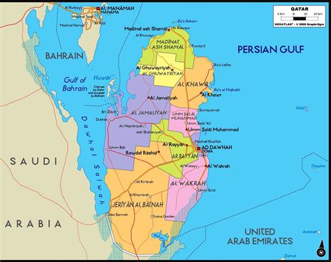 Qatar Political Map
