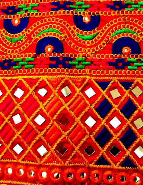 Runjhun Designer Lal Chadi Mirror work Gujarati Kurta – UrbanWardrobe