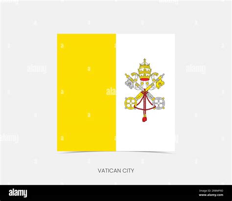 Vatican City Rectangle flag icon with shadow Stock Vector Image & Art ...