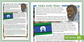 National Reconciliation Week Eddie Mabo Timeline Worksheet