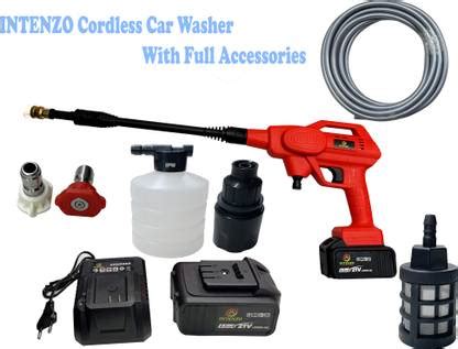 intenzo Cordless car Washer 21v Double Battery 4.0Ah Heavy Duty ...