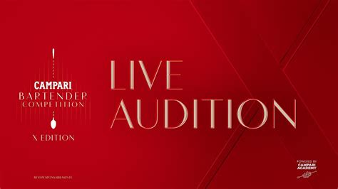 MILANO - LIVE AUDITION: Campari Bartender Competition X Edition ...