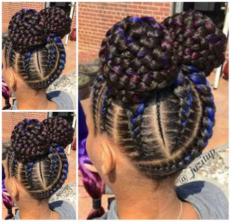 29 Braided Cornrows With Buns For Little Black Girls - AfroCosmopolitan ...
