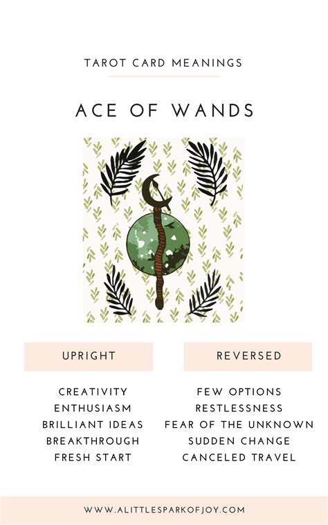 Ace of Wands Tarot Meaning: Love, Health, Money & More! | Wands tarot, Tarot card meanings ...