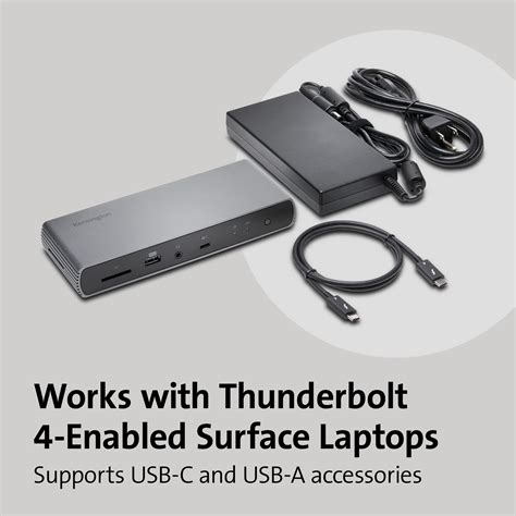 Kensingtonsd5750t Thunderbolt 4 Docking Station For Microsoft Surface ...
