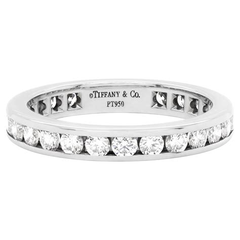 Tiffany and Co. Diamond Platinum Eternity Band Ring For Sale at 1stDibs ...