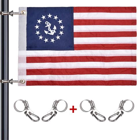 Buy Universal Boat Flag Marine 16"x24" with 4 Boat Flag Pole Kits ...