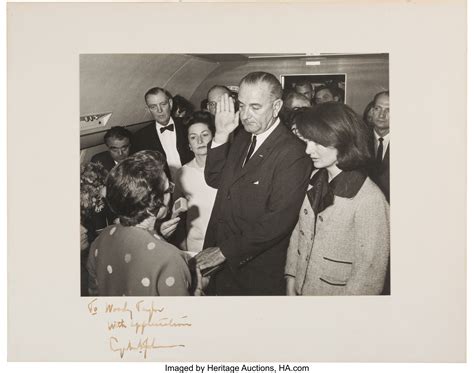 Lyndon B. Johnson: Signed Iconic Air Force One Swearing-In | Lot #43257 ...