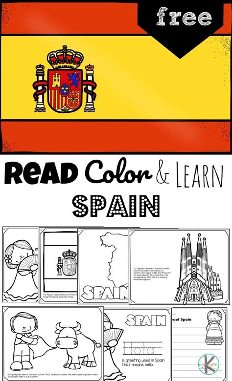 Spain Flag Printable Coloring Page - Free Math Worksheet Printable