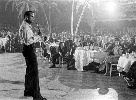 Harry Belafonte playing the Cocoanut Grove nightclub at the Ambassador Hotel, Wilshire Blvd, Los ...