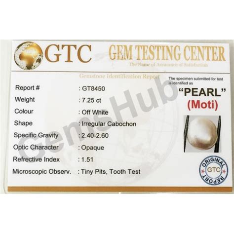 Buy Certified Original Burmese pearl for moon planet- 8.00 ratti