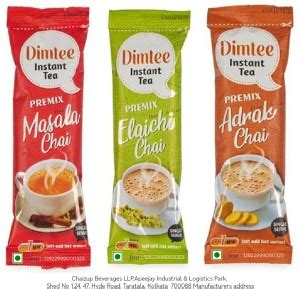 chaizup Instant Premix Dimtee (Masala + Ginger + Cardamom) Tea Sachets ...
