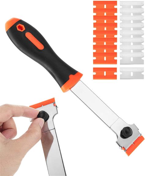 Amazon.com: Bates- Long Handle Razor Blade Scraper, Razor Scraper with ...