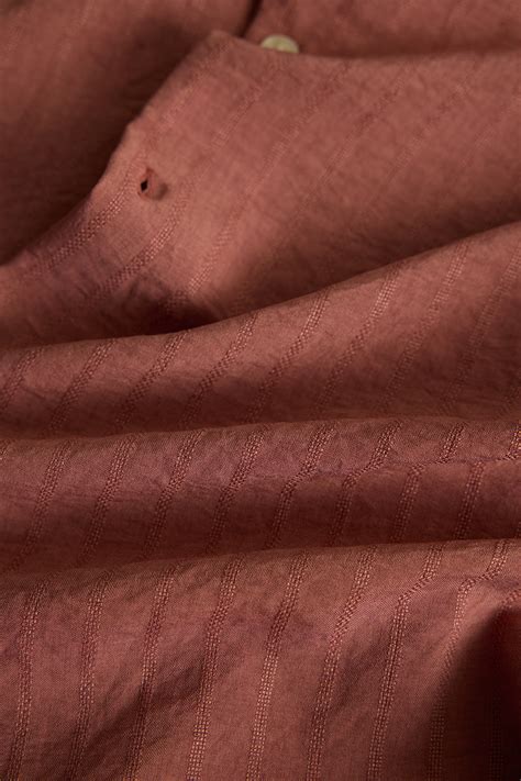 Buy Men's Mauve Self Stripe Shirt Online | Snitch – SNITCH