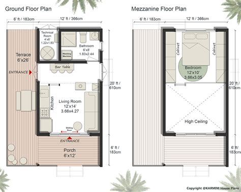 Modern Cabin House Plans 12x20 Log Cabin Floor Plan Small - Etsy Australia