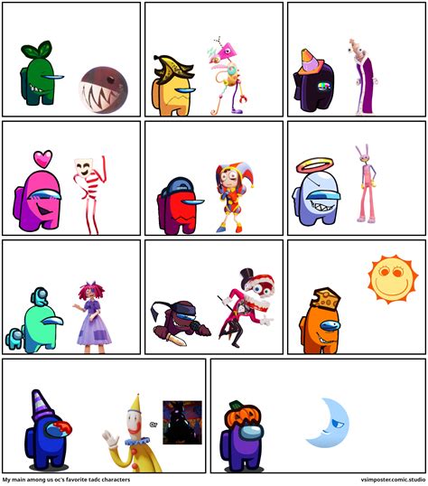 My main among us oc's favorite tadc characters - Comic Studio