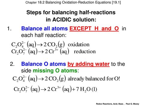 Image result for Balancing Redox Equations