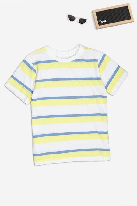 White Striped Casual Half Sleeves Round Neck Boys Regular Fit T-Shirts ...