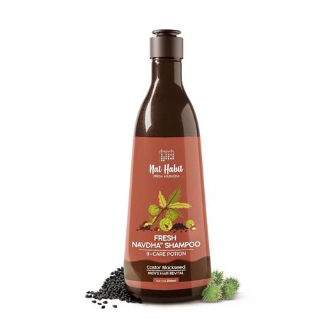 Buy Nat Habit Castor Blackseed Navdha Shampoo for Men| Men's Hair ...
