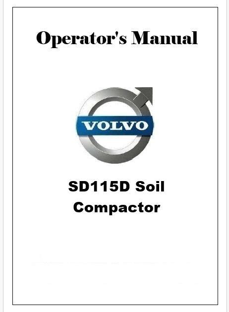 Volvo SD115D Soil Compactor Pdf Operator's Manual – Manualkarts