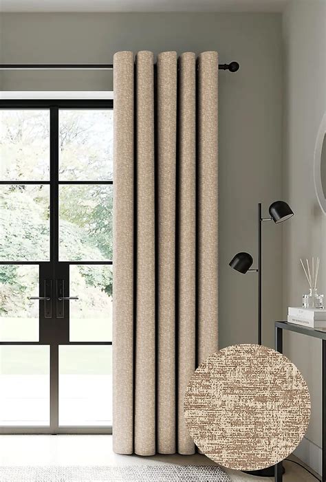 Buy NEFERTITI HOME Lasa 2 Piece Polyester Eyelets (Steel) Blackout ...