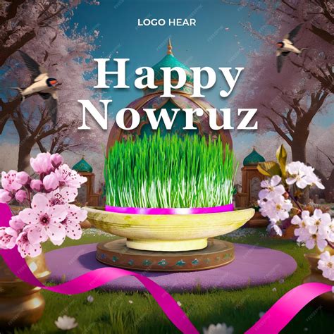 Premium PSD | Psd banner design with happy nowruz holiday