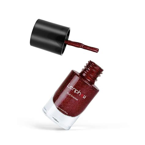 Buy Lenphor Nail Enamel Crimson Chrome 6ml | Quick Drying | Glossy ...