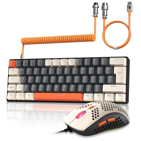 Amazon.in: Buy 60% Mechanical T60 Gaming Keyboard Mouse Combo, Wired ...