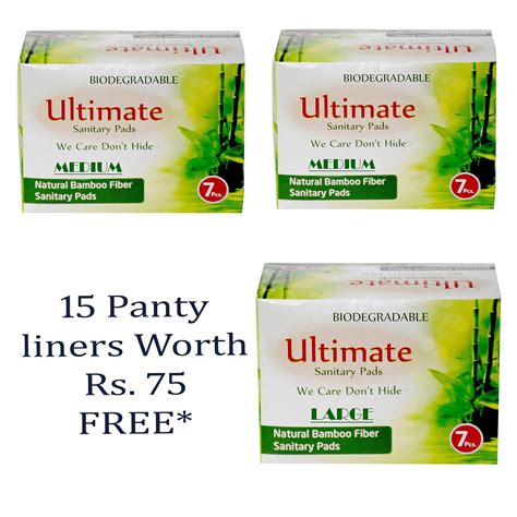 Buy Ultimate Biodegradable Ultra Thin Soft Feminine Hygiene Natural ...