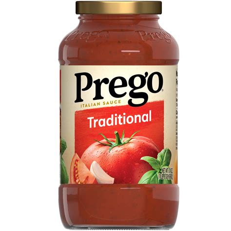 Prego Traditional Pasta Sauce, 24 oz Jar, Thick and Smooth Italian ...