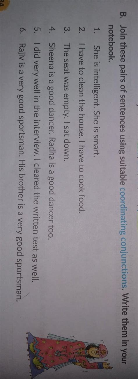 B. Join these pairs of sentences using suitable coordinating ...