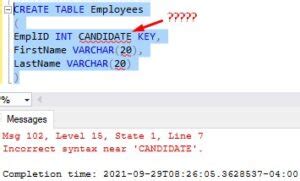 Image result for Candidate Key in SQL