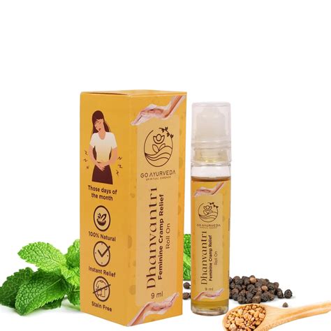 Go Ayurveda Dhanvantri Cramp Relief Roll-On | Helps Relieve pain like ...