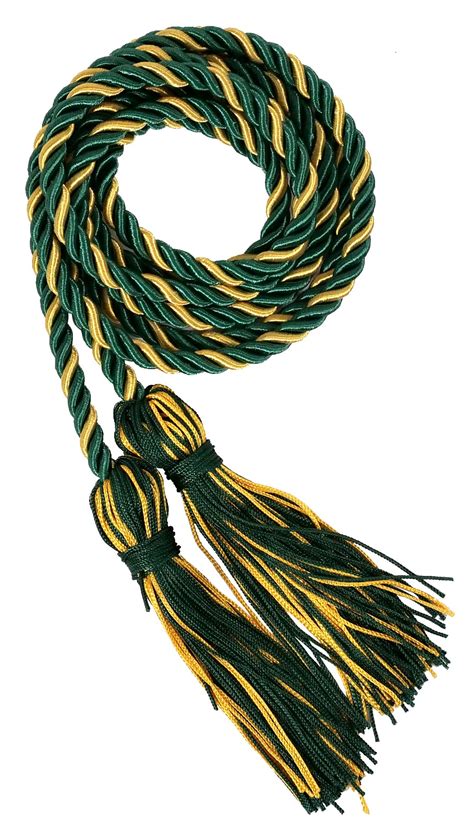 Hunter and Gold Two Color Graduation Honor Cord – Graduation Cap and Gown