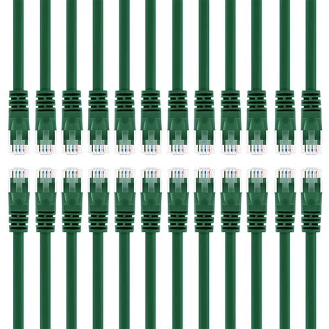 24-Pack, Cat 6 Ethernet Cable Cat6 Patch 3 Feet - RJ45 Computer LAN ...