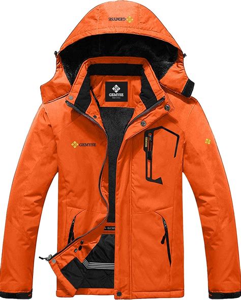 Amazon.com: GEMYSE Men's Mountain Waterproof Ski Snow Jacket Winter ...