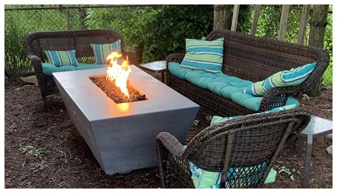The Outdoor Plus Rectangular GFRC Angelus Fire Pit - Fire Pits & Patio ...