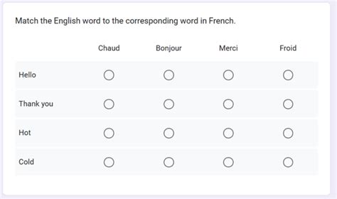 Image result for How to Make Matching Type Test Google Form